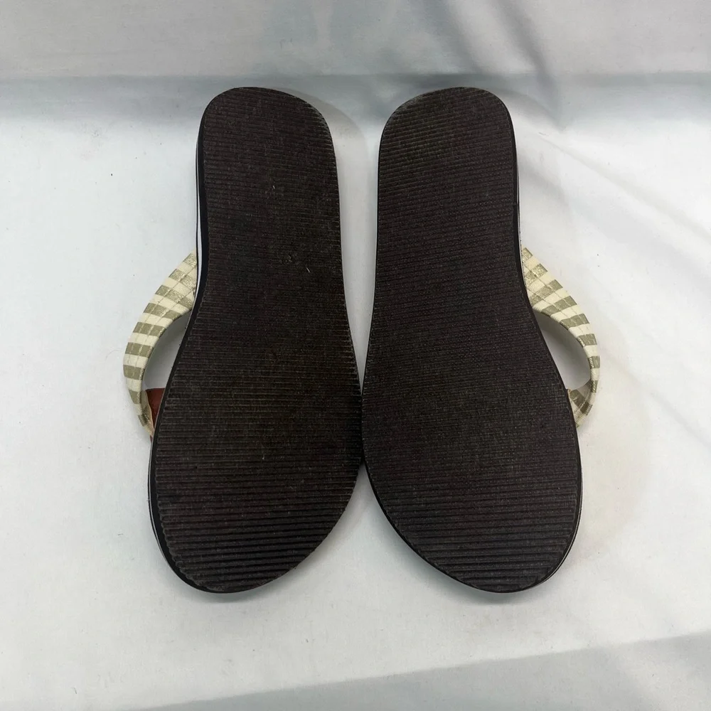 Tommy Hilfiger Flip Flops‎ Women 9 Cream/Gold NEW